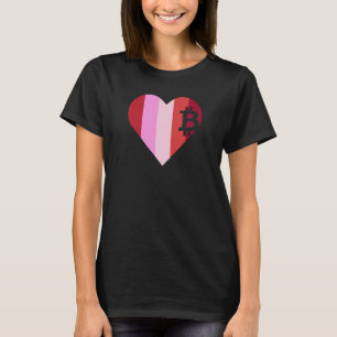 Camiseta Corazón Amor Bitcoin Mujeres Chicas Hombres Famili
