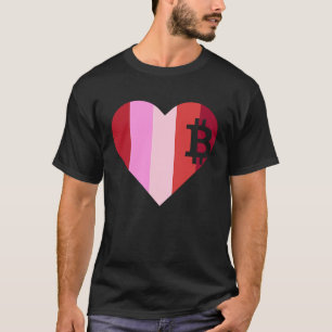 Camiseta Corazón Amor Bitcoin Mujeres Chicas Hombres Famili