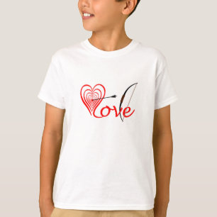 Camiseta Corazón amor blanco con flecha y arco