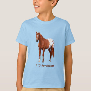Camiseta Corazón (amor) Castaño Caballos Appaloosa