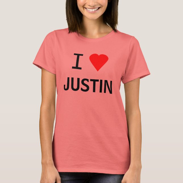 Camiseta ¿Corazón (Amor) Justin O ? T Shirt (Anverso)