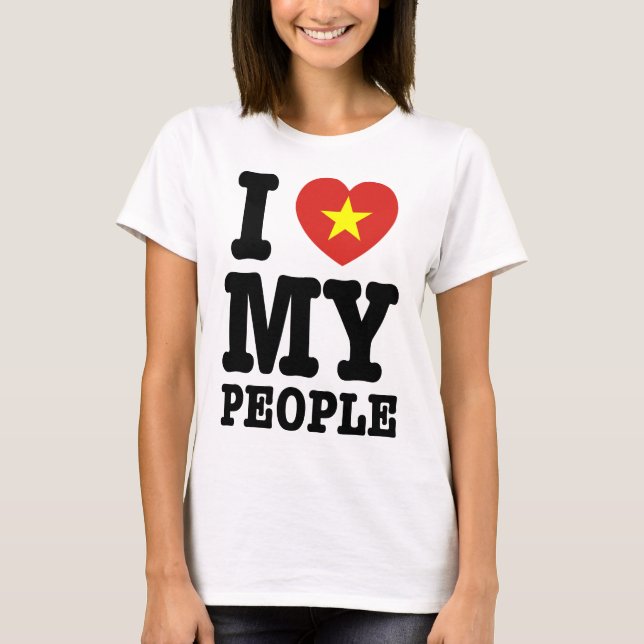 Camiseta Corazón (amor) Mi pueblo vietnamita (Anverso)