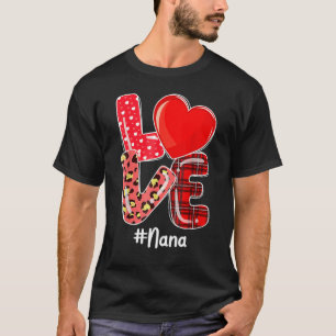 Camiseta Corazón Amor Nana Búfalo Pintado Leopard Happy Val