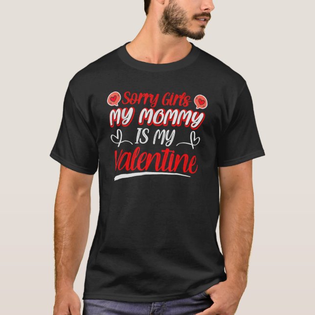 Camiseta Corazón Amor Perdón Chicas Mi Mami Es Mi Valentine (Anverso)