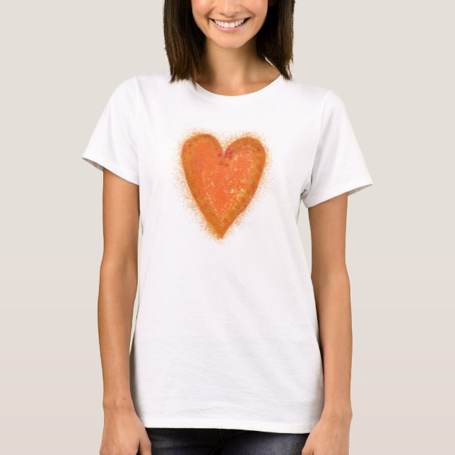 Camiseta Corazón anaranjado (Anverso)