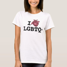 Camiseta Corazón anatómicamente correcto I Heart LGBTQ+