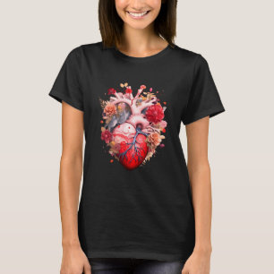 Camiseta Corazón anatómico con flores