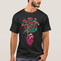 Corazón anatómico con Rosas, guerrero del corazón