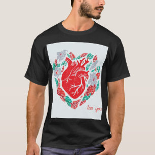 Camiseta Corazón anatómico de San Valentín: Tarjeta única