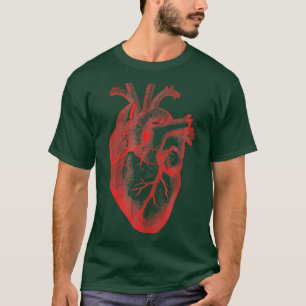 Camiseta Corazón anatómico que difunde amor Artsy Valentine