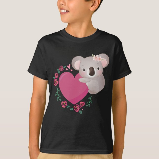 Camiseta Corazón animal australiano de Koala Chica (Anverso)