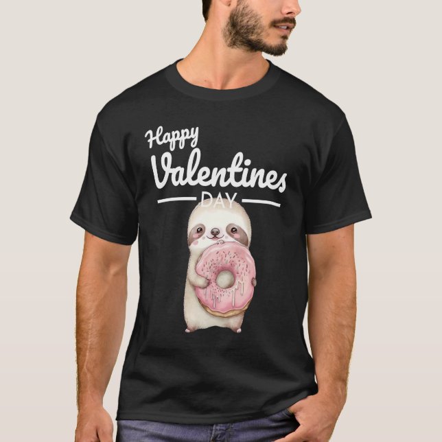 Camiseta Corazón animal lindo Panda Feliz Día de San Valent (Anverso)