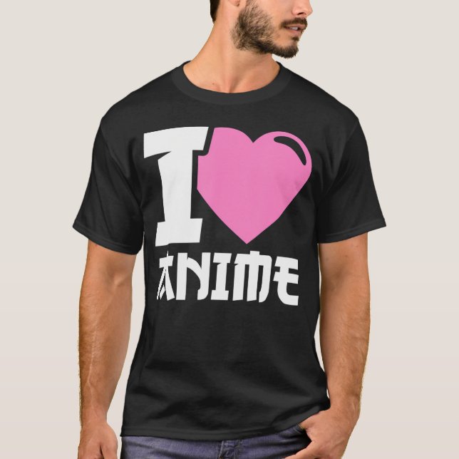 Camiseta Corazón Anime Amo Anime (Anverso)
