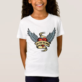 Camiseta Corazón Antiguo Con Alas