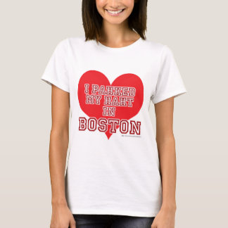 Camiseta Corazón aparcado en el gracioso lema de Boston