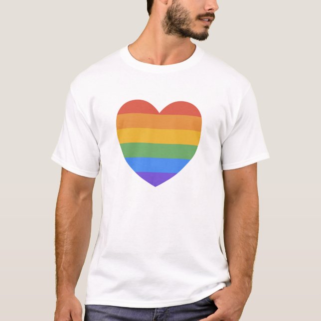 Camiseta Corazón arco iris (Anverso)