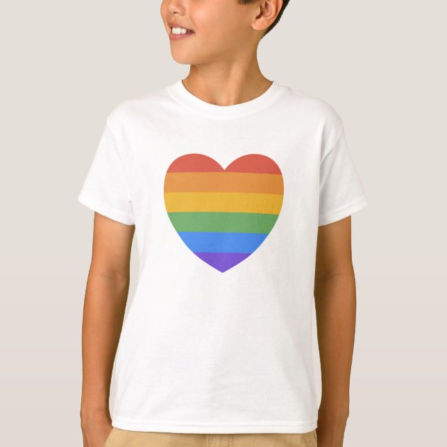 Camiseta Corazón arco iris (Anverso)