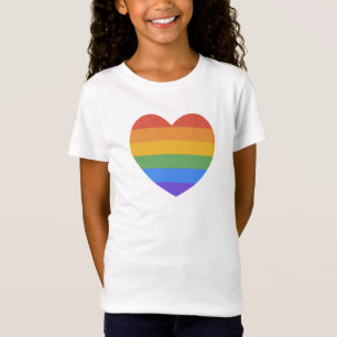 Camiseta Corazón arco iris