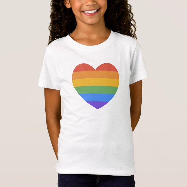 Camiseta Corazón arco iris (Anverso)
