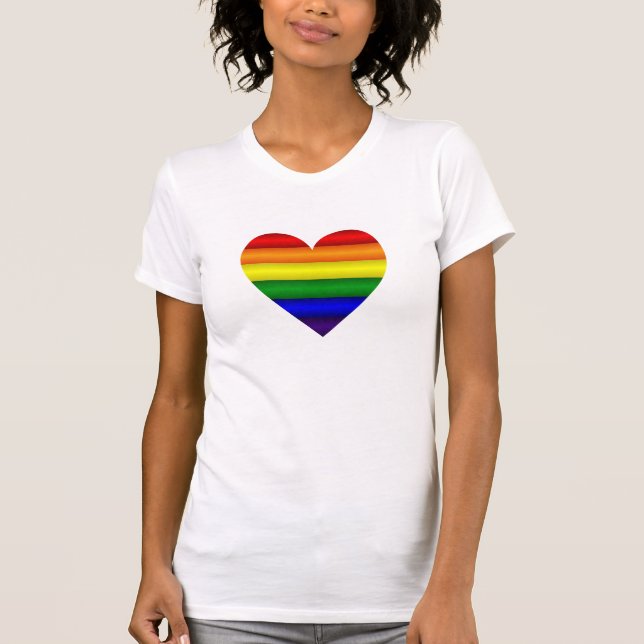 Camiseta Corazón arcoiris (Anverso)
