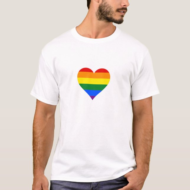 Camiseta Corazón arcoiris (Anverso)