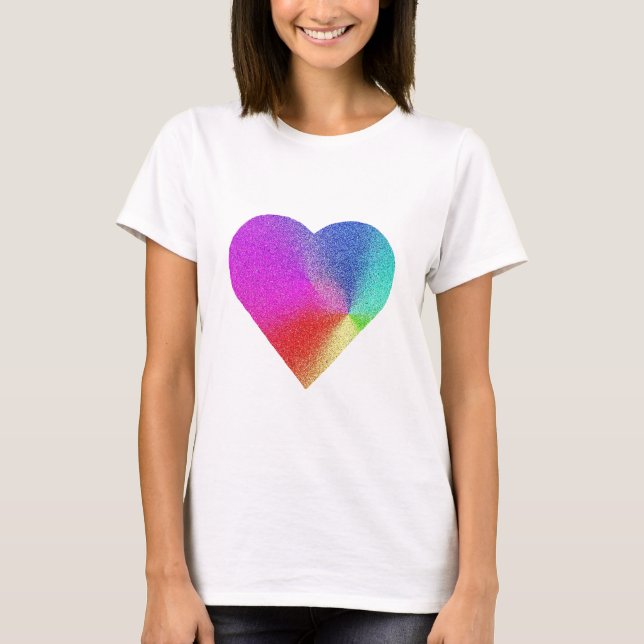 Camiseta Corazón arcoiris (Anverso)