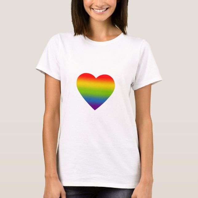 Camiseta Corazón Arcoíris (Anverso)