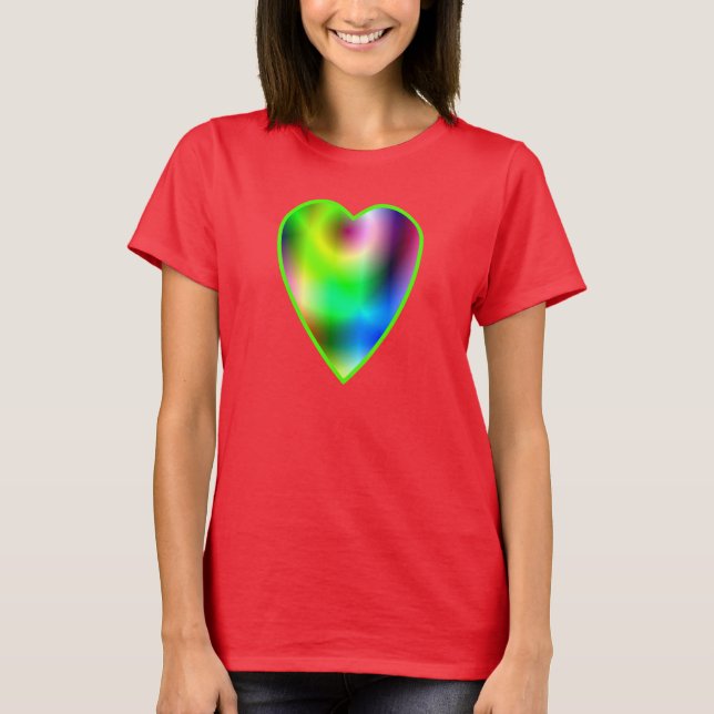 Camiseta Corazón arcoiris (Anverso)