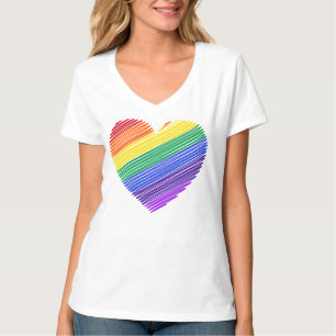 Camiseta Corazón arcoiris