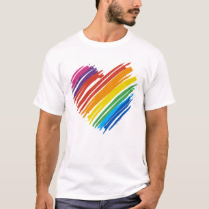 Camiseta Corazón arcoiris