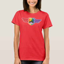 Camiseta Corazón arcoiris con alas