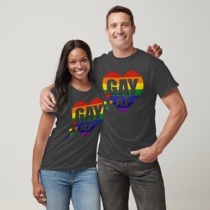 Camiseta Corazón arcoiris GAY AF