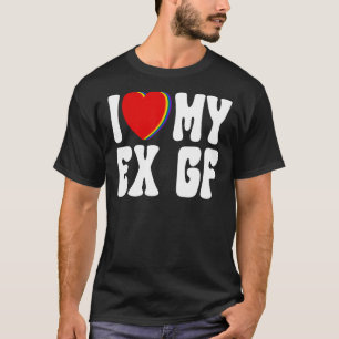 Camiseta Corazón Arcoiris Mi Ex FG Amo A Mi Ex Novia