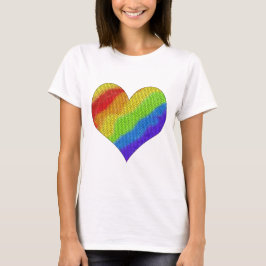 Camiseta Corazón arcoiris mosaico -