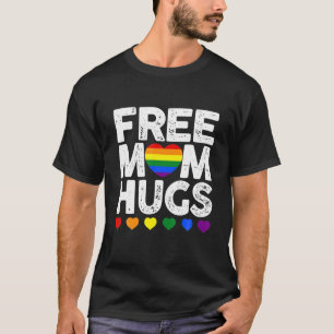 Camiseta Corazón Arcoíris Retro Amor Besos Mamá Orgullo Gay