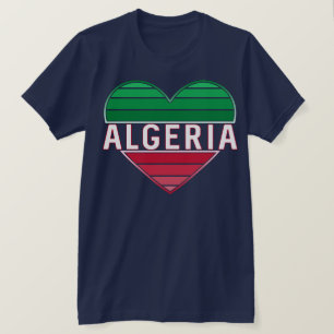 Camiseta Corazón argelino, amo Argelia