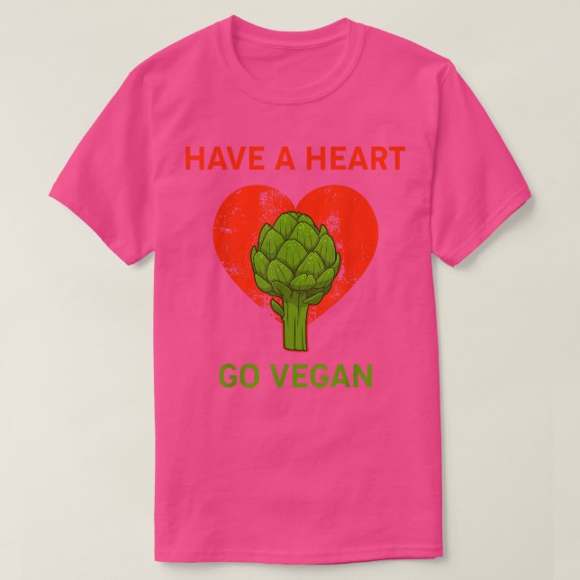 Camiseta Corazón Artichoke Pun Vegan Vegetariano Vegetable  (Diseño del anverso)