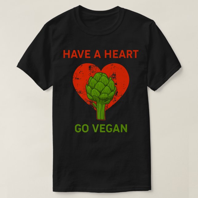 Camiseta Corazón Artichoke Pun Vegan Vegetariano Vegetable  (Diseño del anverso)
