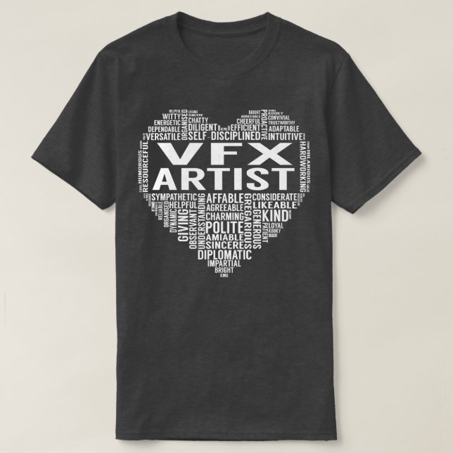Camiseta Corazón Artista Vfx (Diseño del anverso)