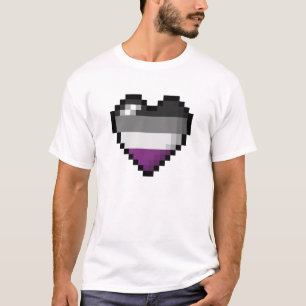 Camiseta Corazón asexual del pixel