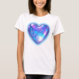 Camiseta Corazón azul brillante