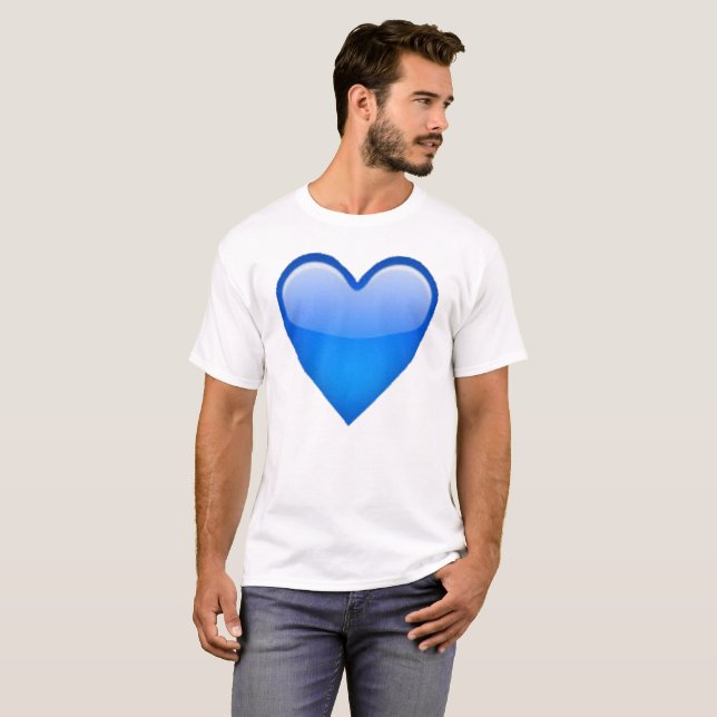 Camiseta Corazón azul - Emoji (Anverso completo)