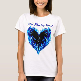 Camiseta Corazón azul flamante
