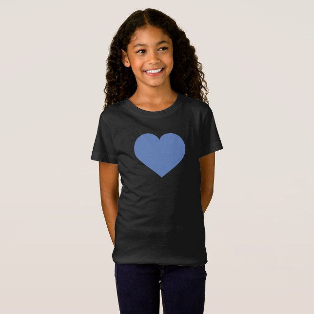Camiseta Corazón azul para bebés (Anverso completo)