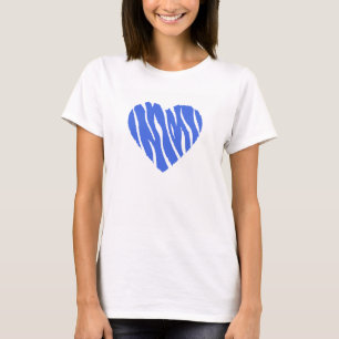 Camiseta Corazón azul real