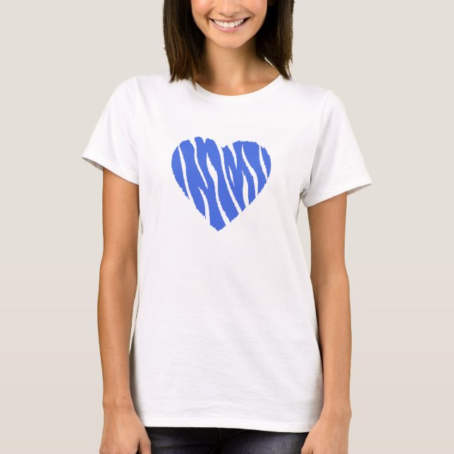 Camiseta Corazón azul real (Anverso)