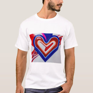 Camiseta Corazón Azul Rojo