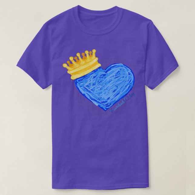 Camiseta Corazón azul y corona de Kansas City (Diseño del anverso)