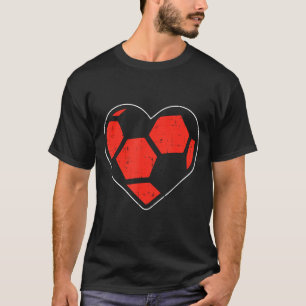 Camiseta Corazón Balón de Fútbol Día de San Valentín Deport