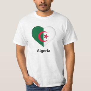 Camiseta Corazón - Bandera de Argelia